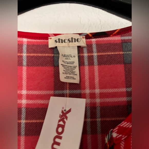 NWT Plaid Christmas onesie PJ Tartan Red Pajamas - Picture 2 of 4